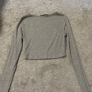 Naked wardrobe gray crop top